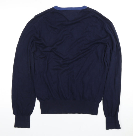 Tommy Hilfiger Men's Blue V-Neck Pullover Jumper M