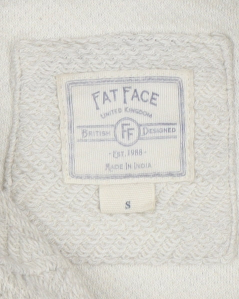 Fat Face Men's Ivory Pullover Hoodie, Size S