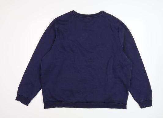 Puma Men's Blue 2XL Crew Neck Fleece Sweatshirt