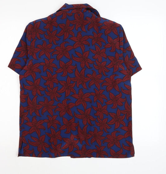 Eastex Women's Blue Floral Blouse UK 10