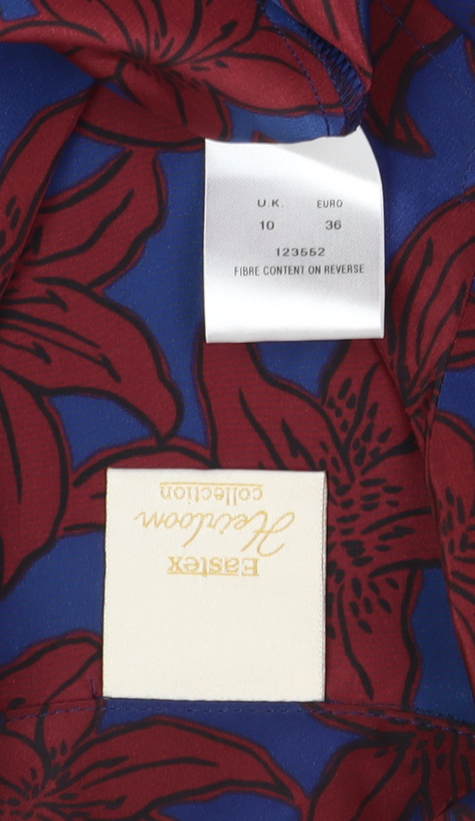 Eastex Women's Blue Floral Blouse UK 10