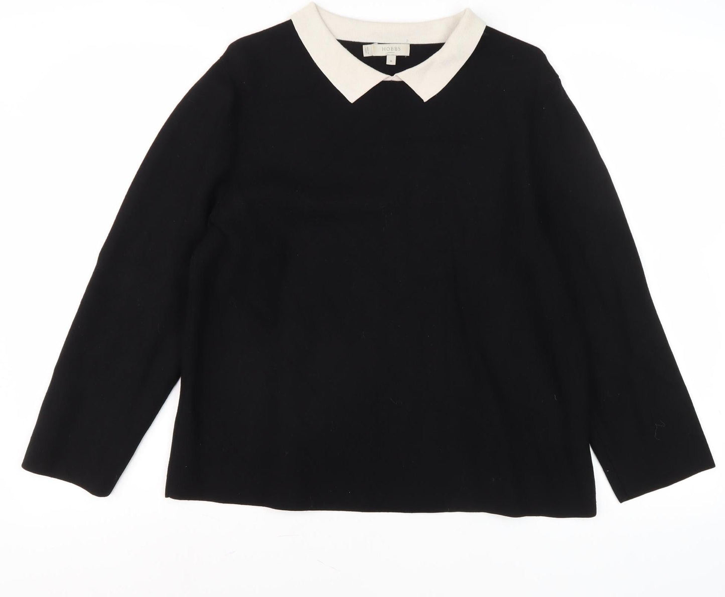 Hobbs Women's Black Collared Jumper, M, Elegant Casual Style