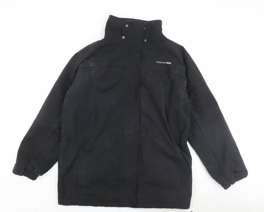 Trespass Men's Black Parka Jacket, Size L, Waterproof