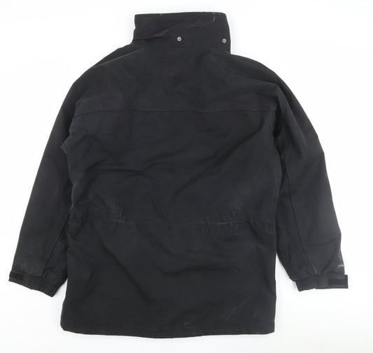 Trespass Men's Black Parka Jacket, Size L, Waterproof