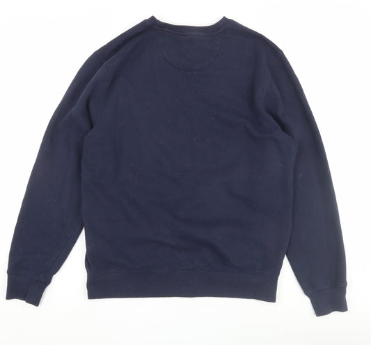 DKNY Men's Blue Crew Neck Pullover Sweatshirt - M