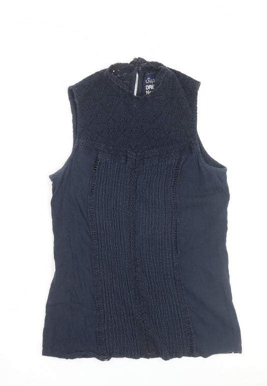 Superdry Womens Navy Sleeveless Tank Top S