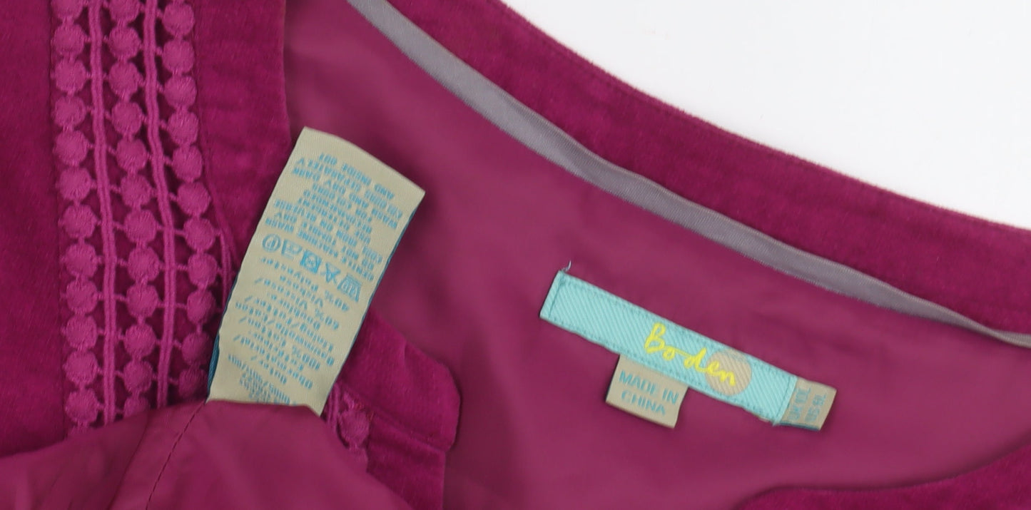 Boden Women's Purple Sheath Dress Size 12