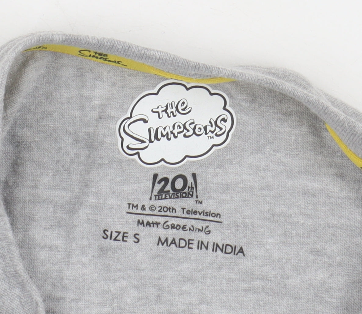 The Simpsons Unisex Grey T-Shirt Homer Christmas Size S