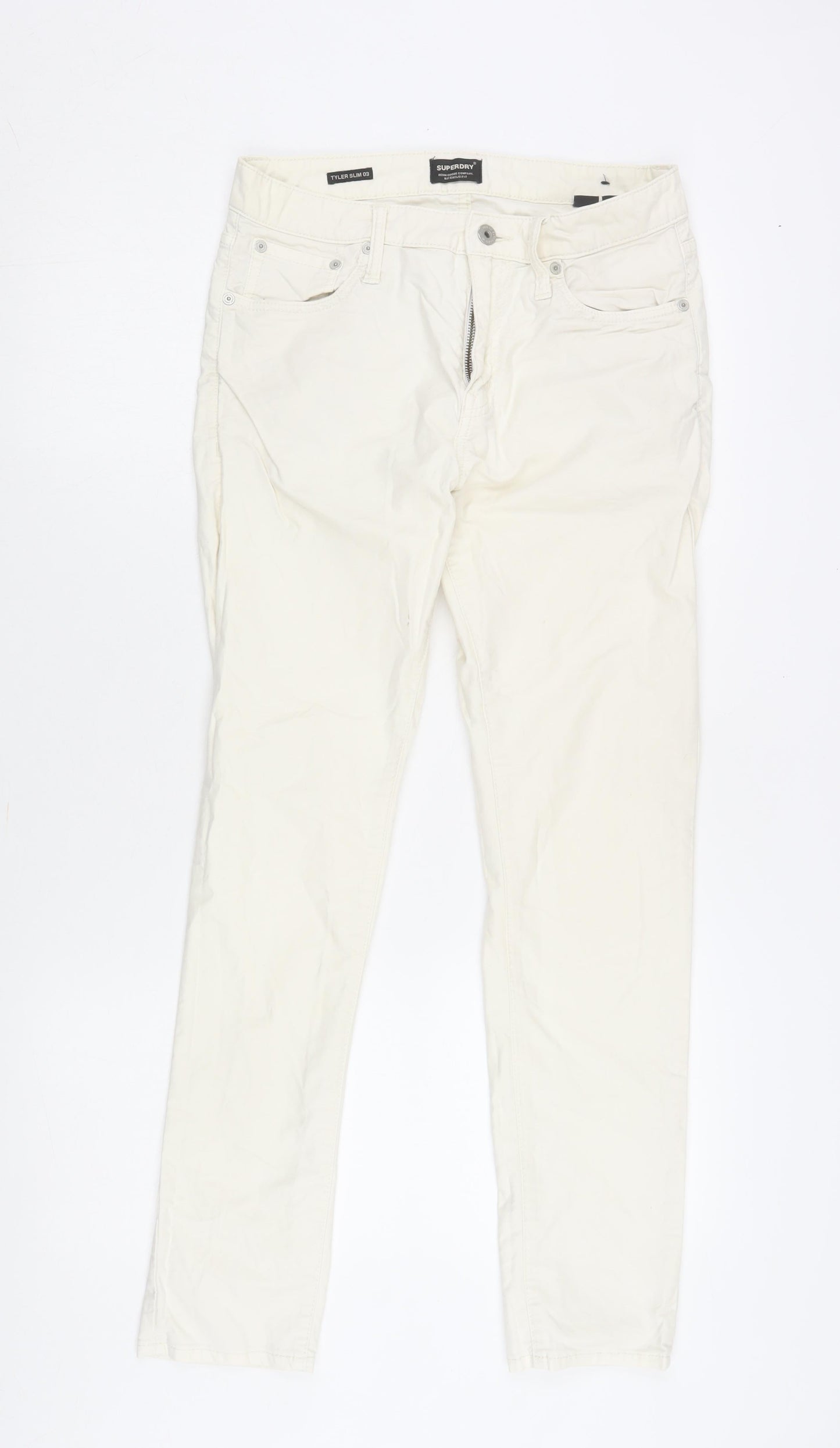 Superdry Men's Ivory Slim Jeans, Size M, Casual Style