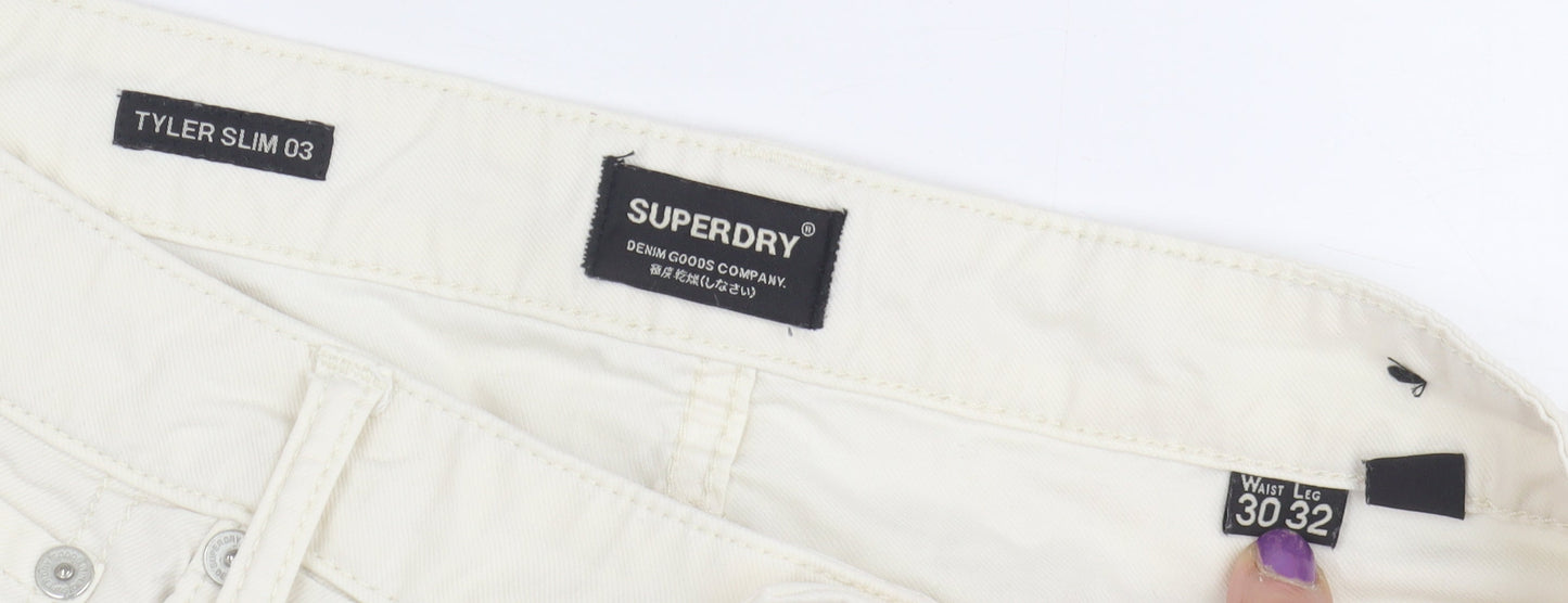 Superdry Men's Ivory Slim Jeans, Size M, Casual Style