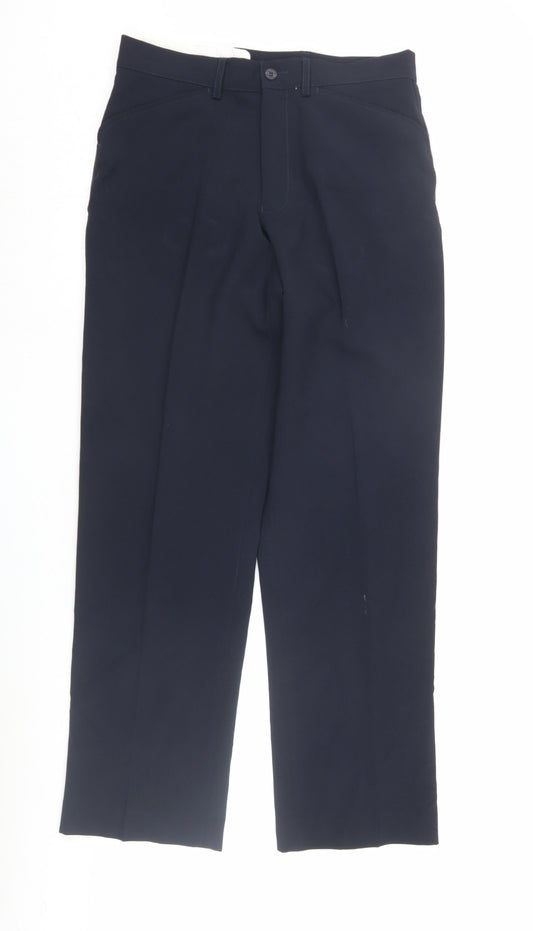 Farah Men's Blue Pleated Trousers Size 32