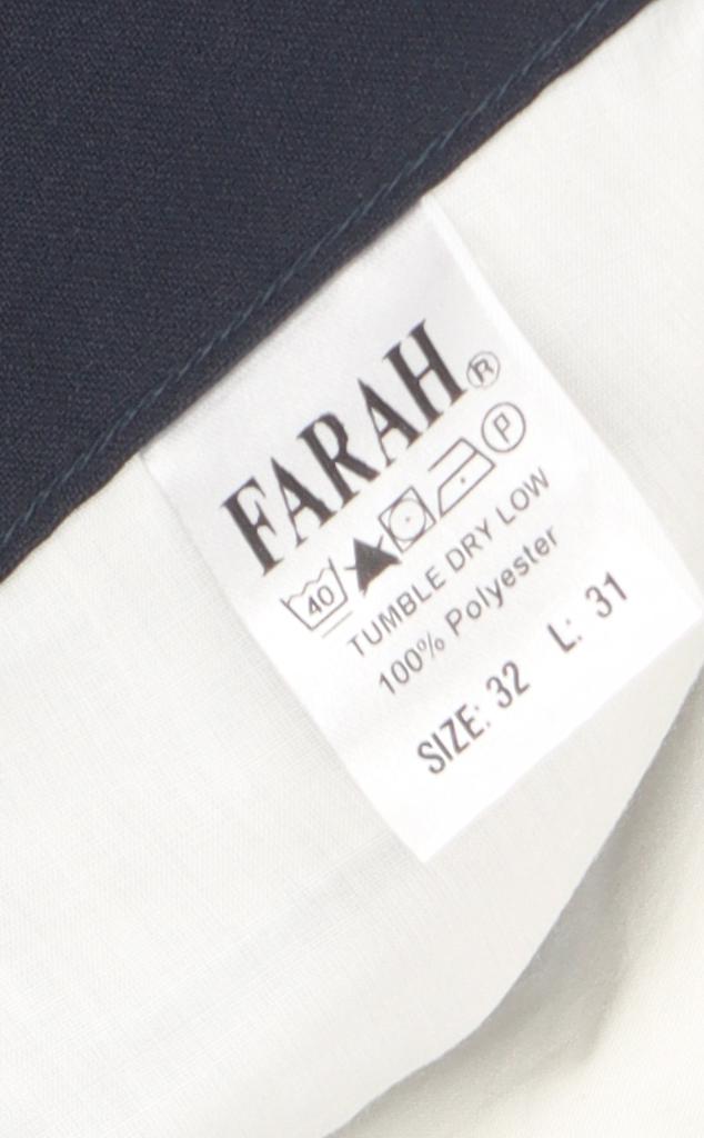Farah Men's Blue Pleated Trousers Size 32