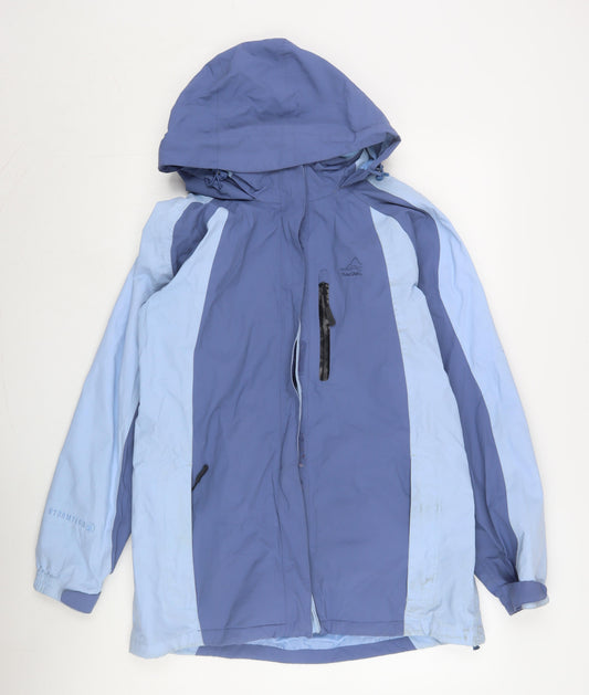 Peter Storm Women's Blue Hooded Mid-Length Jacket Size 14