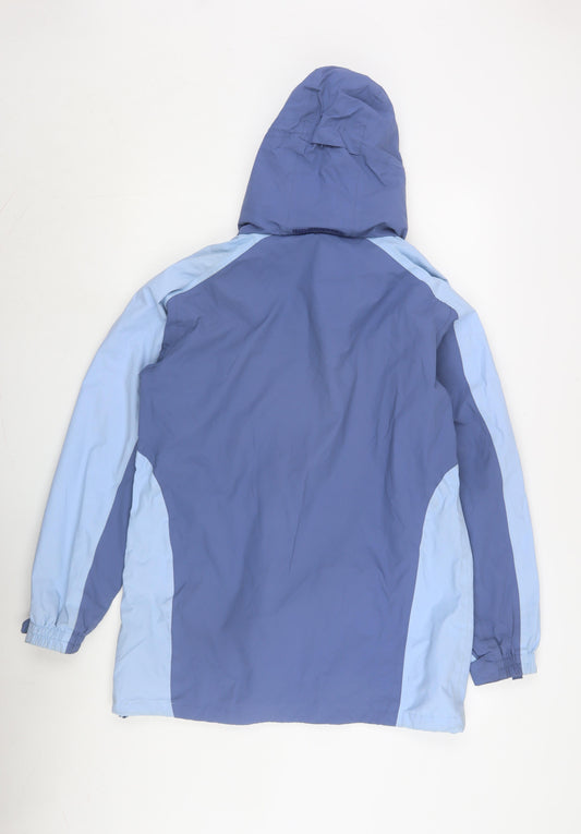 Peter Storm Women's Blue Hooded Mid-Length Jacket Size 14