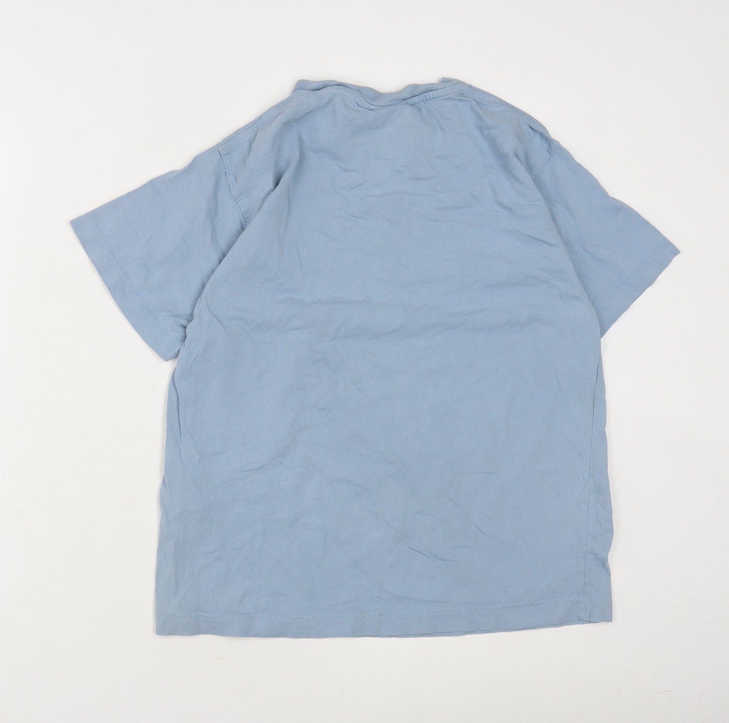 Kangol Unisex Blue Cotton T-Shirt Size M Crew Neck