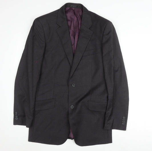 T.M. Lewin Men's Grey Wool Blazer 40R