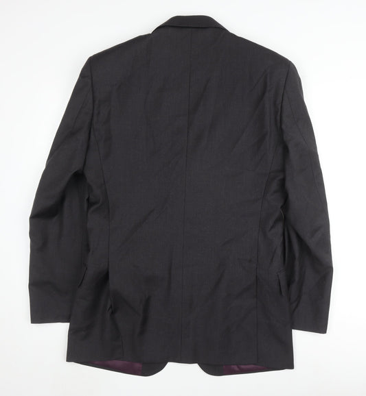 T.M. Lewin Men's Grey Wool Blazer 40R