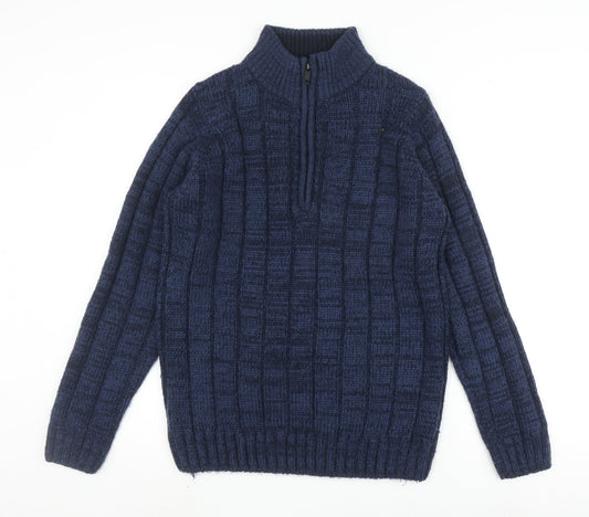 James Pringle Men's Blue Full Zip Jumper Size S