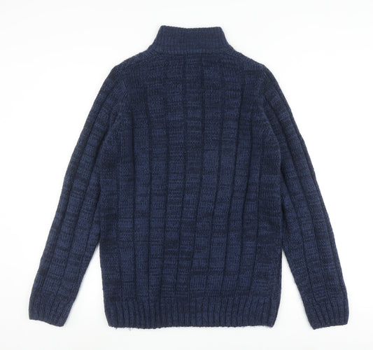 James Pringle Men's Blue Full Zip Jumper Size S