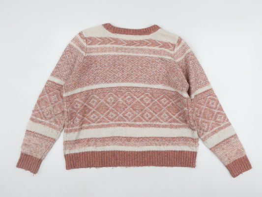 Fat Face Women's Multicoloured Geometric Jumper UK 12