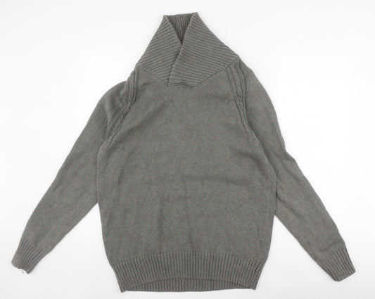 Howick Men's Grey Pullover Jumper Roll Neck Size L