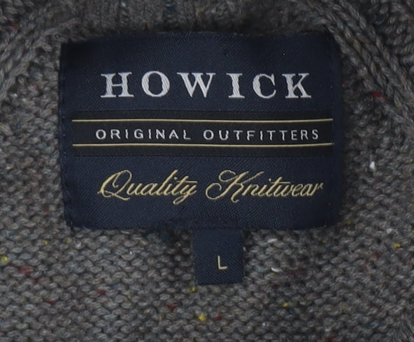 Howick Men's Grey Pullover Jumper Roll Neck Size L