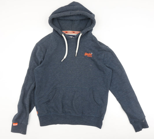 Mens UK S Regular Superdry Blue Pullover Hoodie