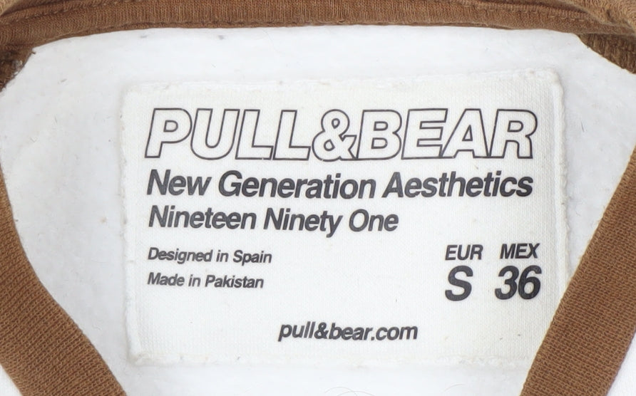 Pull & Bear Men's Brown S Pullover Sweatshirt