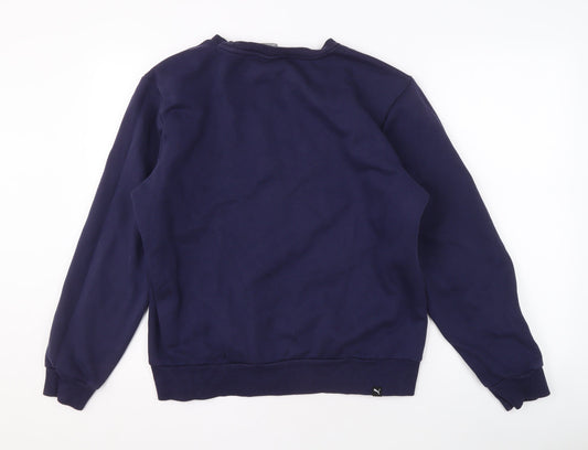 Puma Men's Blue Crew Neck Sweatshirt M - Logo Sportswear