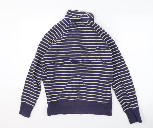 Joule Women's Blue Striped Sweatshirt, Size 12