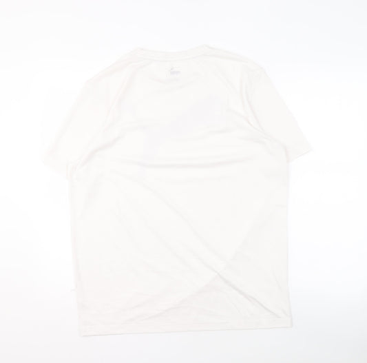 Puma Men's White T-Shirt Large, Logo, Casual Wear
