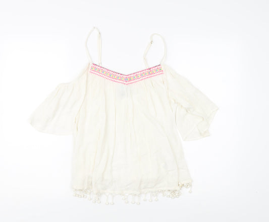 Superdry Women's Ivory Camisole Off Shoulder Top