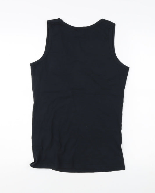 Womens UK Size 12 le coq sportif Black Cotton Tank
