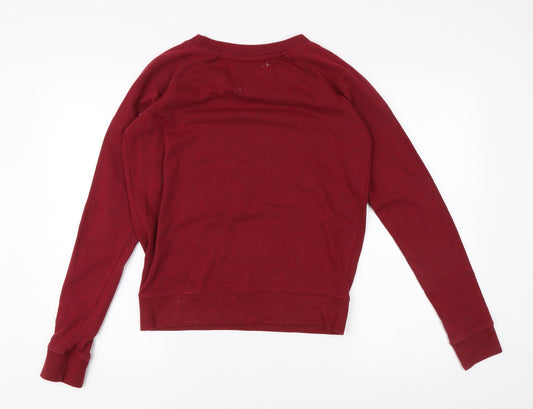 Hard Rock Cafe Red Sweatshirt, Medium, Unisex Adults, Graphic Print