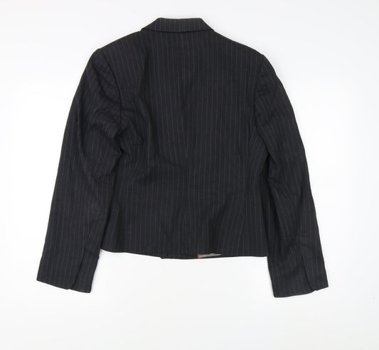 Austin Reed Women's Black Pinstripe Blazer UK 12
