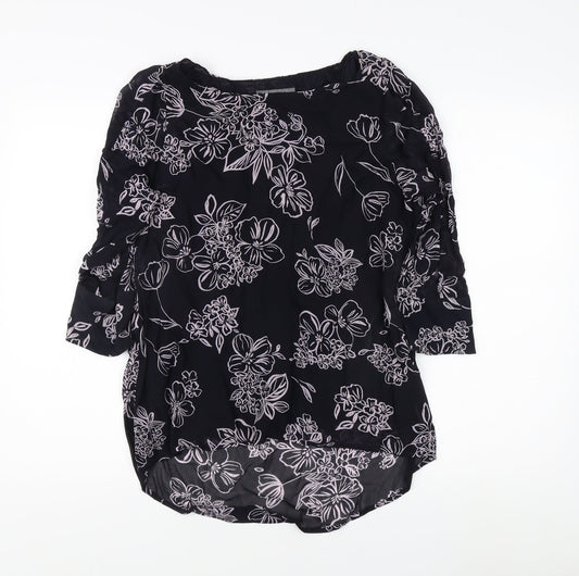Womens UK Size 8 Laura Ashley Black Blouse