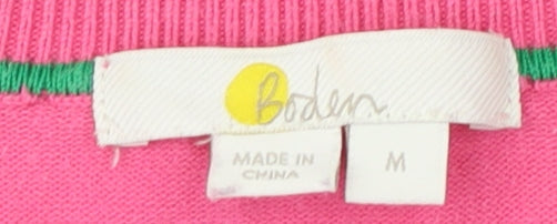 Boden Women's Pink V-Neck Pullover Jumper M