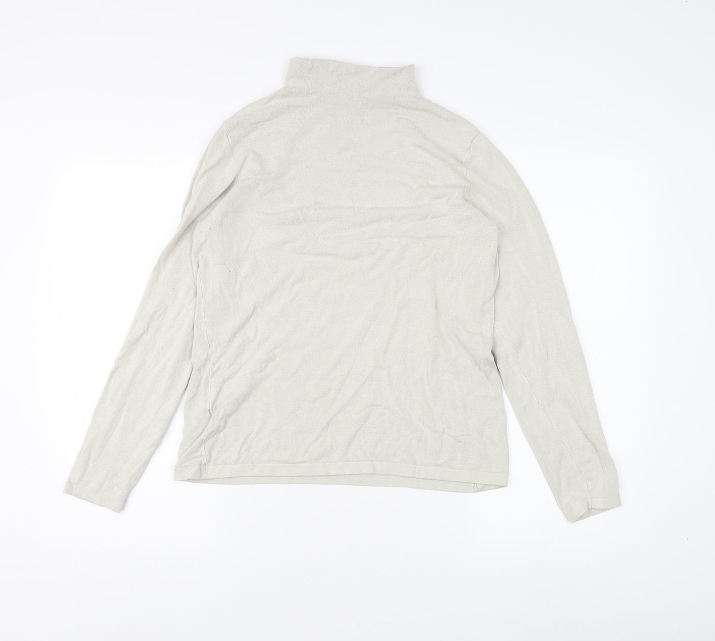 Long Tall Sally Ivory Roll Neck Top Women M Tall