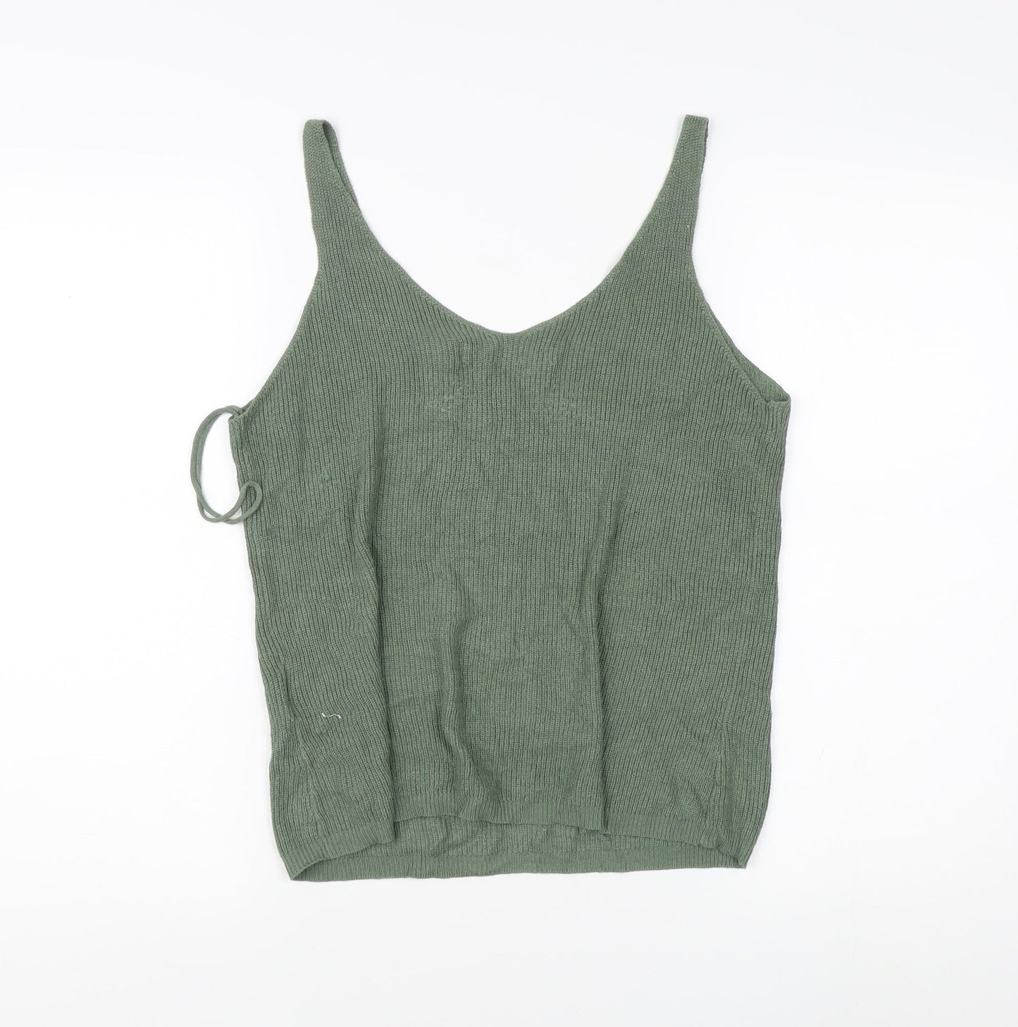 Vero Moda Women's Green Knit V-Neck Tank Top