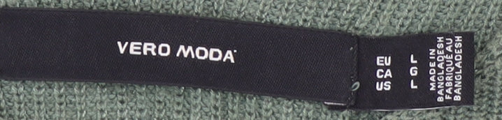 Vero Moda Women's Green Knit V-Neck Tank Top