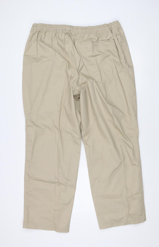 Greenwoods Men's Beige Casual Trousers Size L