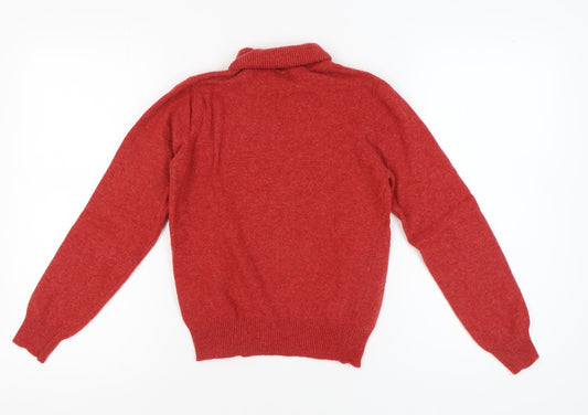 United Colors of Benetton Women's Red Roll Neck Pullover Jumper, S