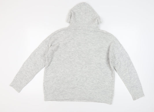 Disney Women's Grey Mickey Mouse Pullover Hoodie Jumper M