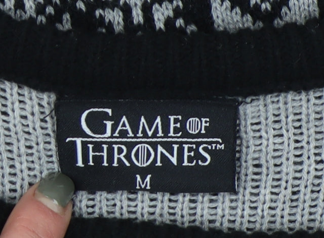 Game of Thrones Men's M Black Pullover Jumper