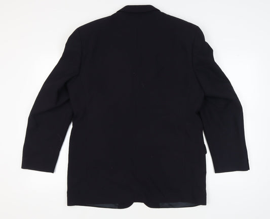 Daniel Hechter Men's Black Wool Blazer 42R