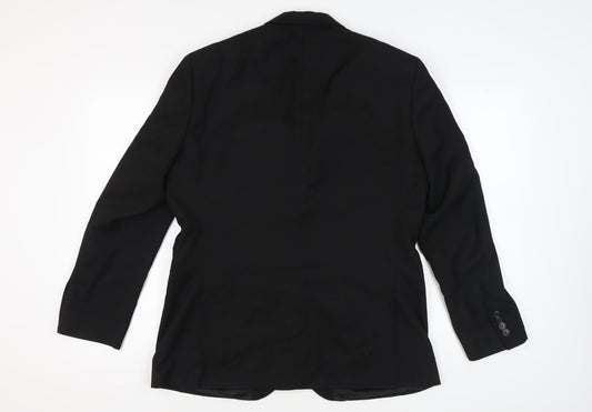 Moss Esq Black Men's Blazer Regular Fit Size 42R