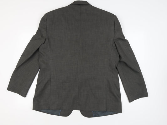 Greenwoods Men's Grey Regular Fit Blazer 46R