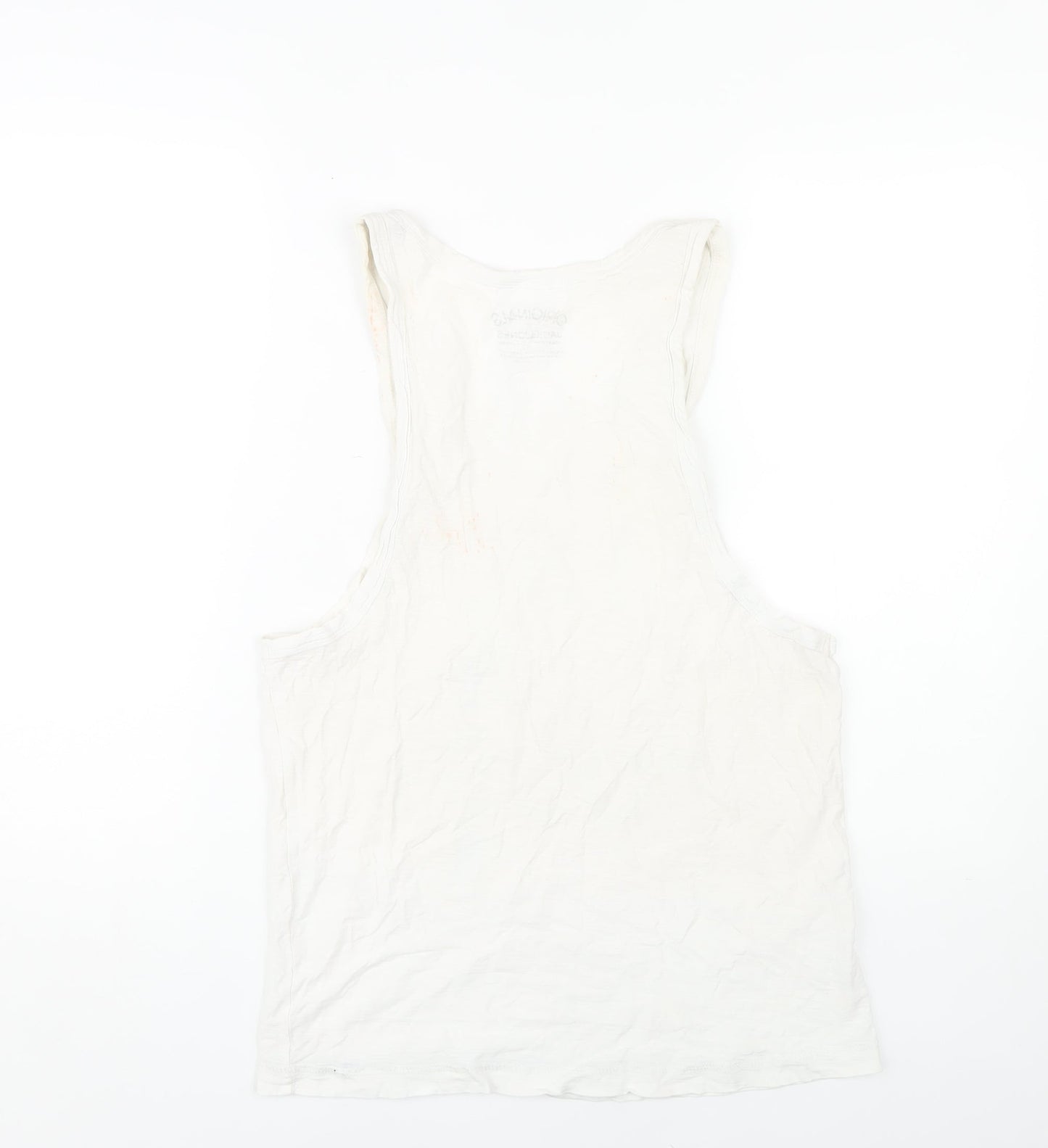 Jack & Jones Men's White Crew Neck Sleeveless T-Shirt M