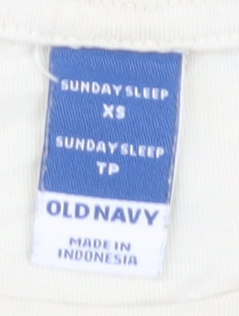 Old Navy Women's XS White Basic T-Shirt, Casual Style