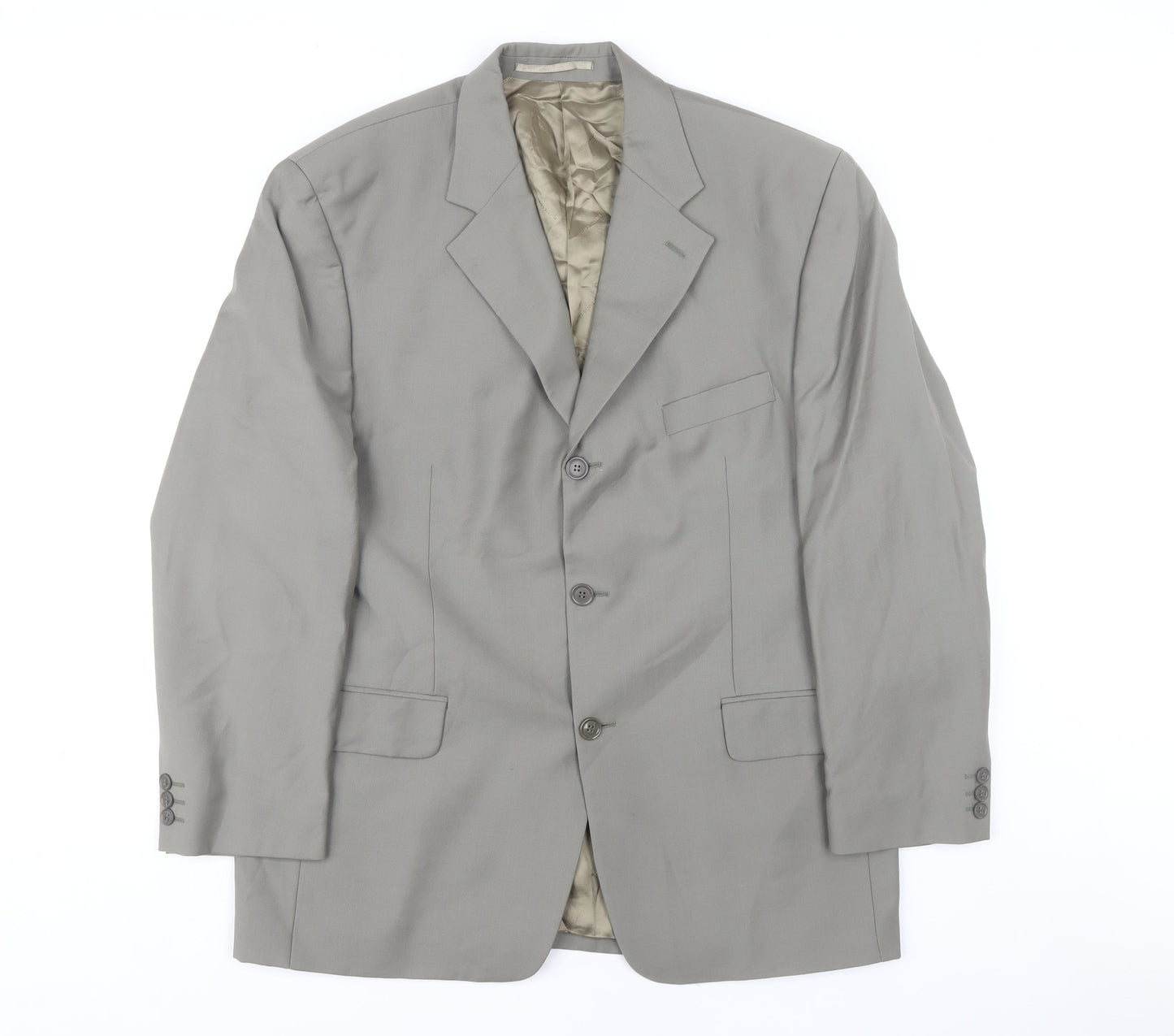 Pierre Cardin Men's Grey Wool Blazer - Size 42S